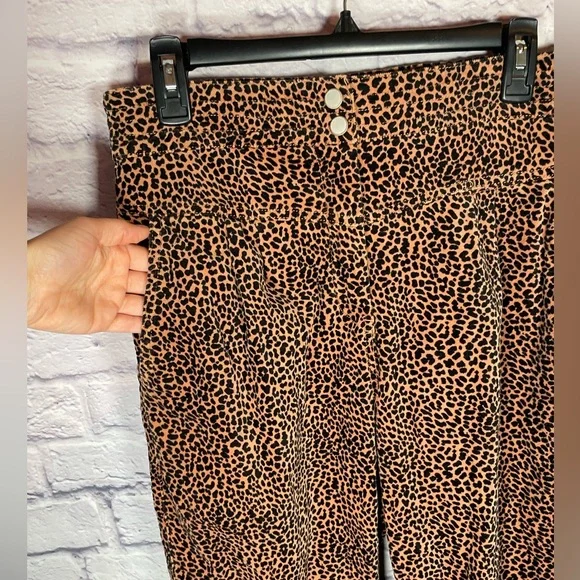 Anthropologie Brown Leopard Print Joggers - Picture 4 of 9